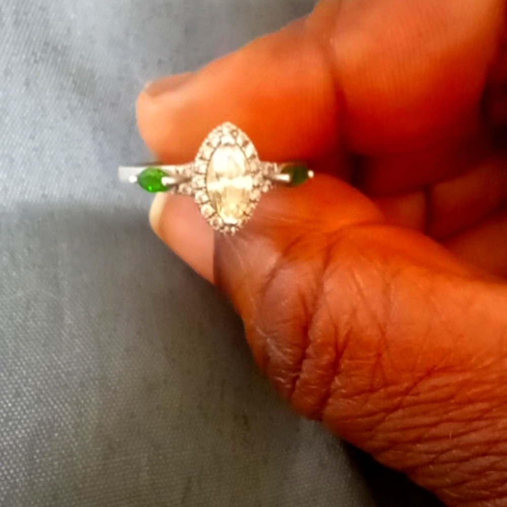 Emerald and Cz Sparkler